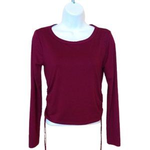 --- Very Soft Burgundy Red Long Sleeve Shirt Top Size Small